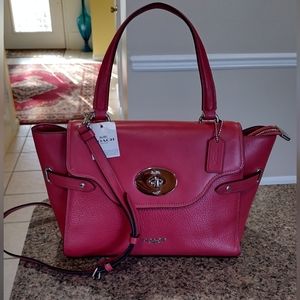 NWT Coach Blake Flap Leather Carryall Shoulder/Crossbody